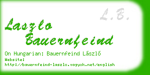 laszlo bauernfeind business card